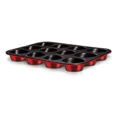 Forma na muffiny s titanovým povrchom 12 ks Berlingerhaus Metallic Line Burgundy BH-1544
