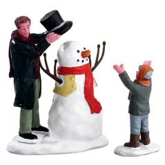 Figurky Lemax 52352 Stylový sněhulák, 2 dílný set