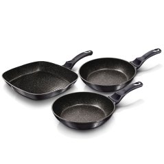Sada panvíc s mramorovým povrchom 3 dielna Berlingerhaus Metallic Line Carbon Pro Edition BH-6904