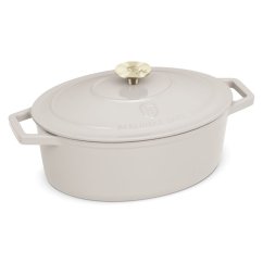 Ťažký liatinový oválny hrniec s vekom 4,65 L Berlingerhaus Sahara Collection BH-6540